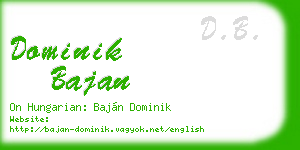 dominik bajan business card