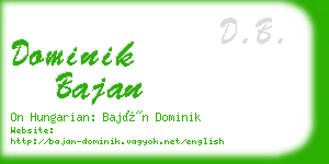 dominik bajan business card